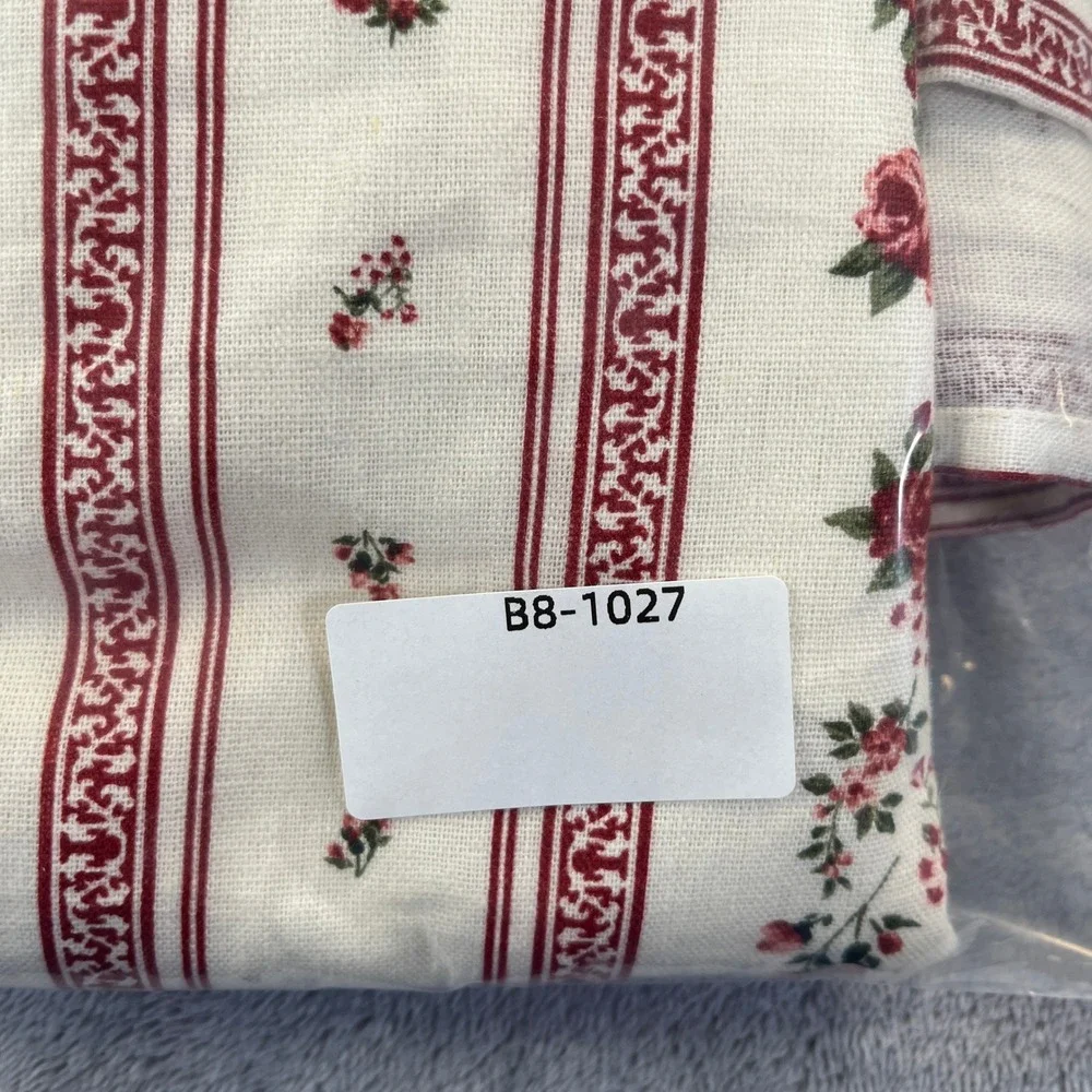 Joie Floral Tiered Midi Skirt L Cream Red Linen Boho Cottagecore Prairie Peasant - Picture 8 of 8